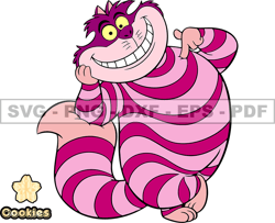 Cheshire Cat Svg, Cat Wonderland, Cartoon Customs SVG, EPS, PNG, DXF 50
