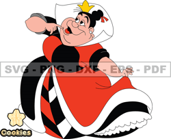 King of Hearts Svg, Queen of Hearts Png, Red Queen Svg, Cartoon Customs SVG, EPS, PNG, DXF 70