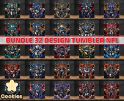 Bundle 32 Design NFL Teams, NFL Logo, Tumbler Design, Design Bundle Football, NFL Tumbler Design, Design by Cookies 14