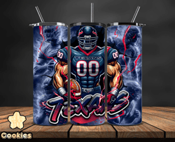 Houston TexansTumbler Wrap, NFL Logo Tumbler Png, Nfl Sports, NFL Design Png, Design by Cookies-13