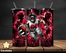 Atlanta Falcons Tumbler Wrap Glow, NFL Logo Tumbler Png, NFL Design Png By Cookies-02