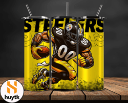 Pittsburgh Steelers  NFL Tumbler Wraps, Tumbler Wrap Png, Football Png, Logo NFL Team, Tumbler Design 27