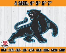 Panthers Embroidery, NFL Panthers Embroidery, NFL Machine Embroidery Digital, 4 sizes Machine Emb Files - 03