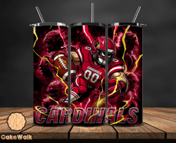 Arizona Cardinals  Tumbler Wrap Glow, NFL Logo Tumbler Png, NFL Design Png By CakeWalk-01