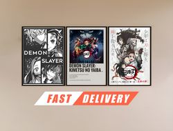 Demon Slayer Posters - Anime Poster Print, Anime Wall Art for Room Decor Wall Collage, Gallery Wall Art, DS Gifts.jpg
