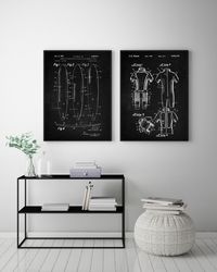 Surf Patent Set of 2,  Surf Patent Wall Decor, Surfboard Patent Poster, Surf Suit Art Print, Home Decor, .jpg