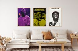 ASAP Rocky Poster, ASAP Rocky Set of 3 Posters, Wall Decor, Album Poster, Music Poster, Aesthetic Poster, Trendy, ASAP R