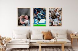 Messi Poster, Messi Set of 3 Posters, Wall Decor, Soccer Poster, Futbol Poster, Aesthetic Poster, Trendy Poster, Soccer,