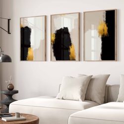 Neutral Wall Art Prints Set of 3 Minimalist Modern Bedroom Living Room Wall Decor House warming Gift Printable Art Abstr