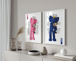 Set of 2 Hypebeast Toys Poster, Printable Wall Art with Iconic Hypebeast Figure, Minimalist Hypebeast Decor, Gift for Ki