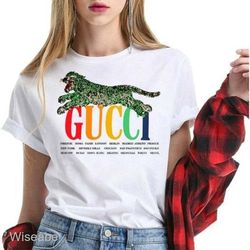 Gucci Jaguar Shirt, Gucci Logo T Shirt Women