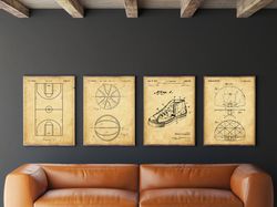 Basketball Patent Set of 4, Basketball Hoop Art, Basketball Poster, Sneaker Patent, NBA, Gift for Him, .jpg