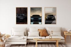 BMW Poster, BMW Set of 3 Posters, Wall Decor, Aesthetic Poster, Trendy Poster, Automobile Poster, Sports Car Poster, BMW