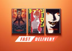 Chainsaw Man Makima Posters Prints, Wall Art for Dorm Room Decor, Ultimate Anime Gift for Fan, Ideal Chainsawman Merch,
