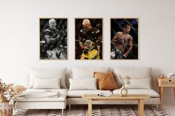 Charles Oliveira Poster, Charles Oliveira Set of 3 Posters, Wall Decor, UFC Poster, MMA Poster, Aesthetic Poster, Trendy