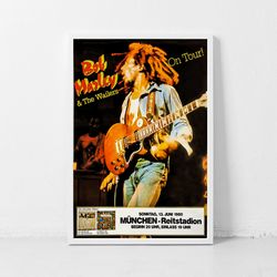 Bob Marley Music Gig Concert Poster Classic Retro Rock Vintage Wall Art Print Decor Canvas Poster-1