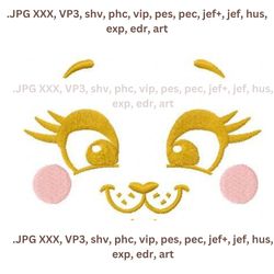 Bunny Machine Embroidery Design - Multi-Format (JPG, PES, VP3 & More) ZIP Download