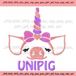 Premium UniPig Machine Embroidery Design Bundle | JPG, VP3, SHV, PES, JEF, & More
