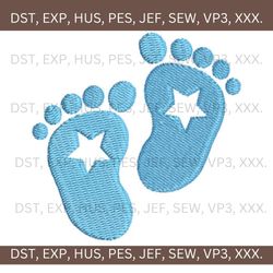 Embroidery Digital File Description for Baby Feet Design