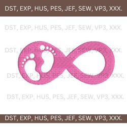 Baby Feet Infinity Embroidery Design - Digital Download for Embroidery Machines