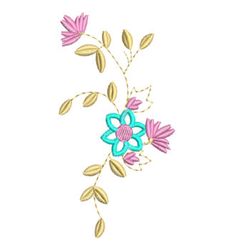 Flower Decorative Fashionable Florals: Embroidery Design for Jeans & Garments | Instant Zip