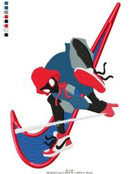 Anime Nike Swoosh Swoosh Black Spider Free Embroidery Design, Free download