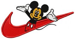 Nike Anime Swoosh Cute Mickey Mouse Embroidery Pattern - Instant Download for Pillows, Jeans, and More