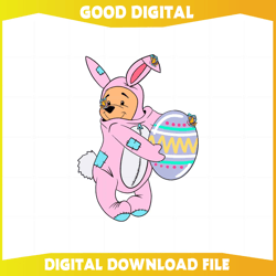 Cute Easter Pooh Bear Disney Easter Best SVG Cutting Digital Files104