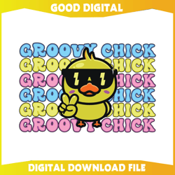 Groovy Chick Funny Easter Day SVG328