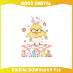 Groovy Easter Cute Chick SVG Files for Cricut Sublimation Files332