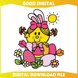 Groovy Happy Easter Little Miss SVG336