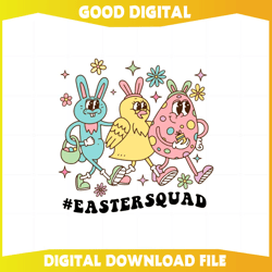 Groovy Happy Easter Squad Funny Easter Day Svg Cutting Files337