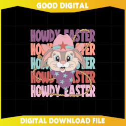 Howdy Easter Cowgirl Funny Bunny SVG Graphic Designs Files480