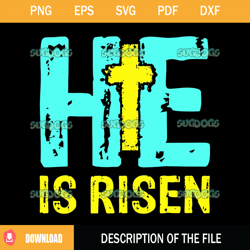 Happy Easter Day He is Risen Christian Easter SVG 1
