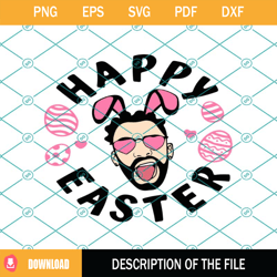 Happy Easter Svg, Bad Bunny Svg, Bad Bunny Easter Svg, Easter Day Svg, For Bad B