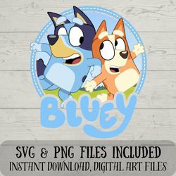 Bluey & Bingo SVG - Bluey SVG - Bingo SVG - Digital Download - Fun Crafting - Bluey and Bingo Funny Moments - svg and pn