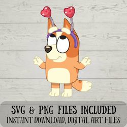 Cute Bingo SVG - Bluey SVG - Digital Download Fun with Crafting - Cute Tv Show Character - svg & png files included 1