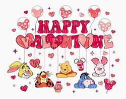 Happy Valentine PNG, Valentines Bear Png, Valentines Mouse Balloons Png, Valentines Day Png, Xoxo Png, Valentines Bear A
