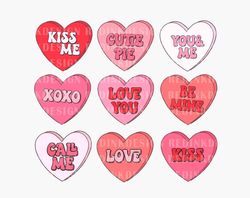Happy Valentines Day PNG, Valentines Day Png, Xoxo Valentines Png, Retro Valentines Png, Love Png, Valentines Candy Hear