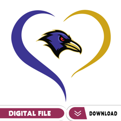Baltimore Ravens Heart Logo Svg, Cincinnati Bengals Svg, Sport Svg, Football Teams Svg, NFL Svg