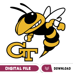 Georgia Tech Yellow Jackets Svg, Football Team Svg, Basketball, Collage, Game Day, Football, Instant Download