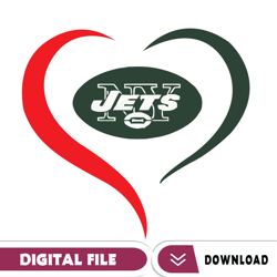 New York Jets Heart Logo Svg, Cincinnati Bengals Svg, Sport Svg, Football Teams Svg, NFL Svg