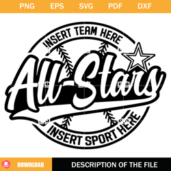 All Stars Baseball Svg , All Stars Svg, Baseball Svg. Baseball Team Svg,NFL svg, NFL foodball
