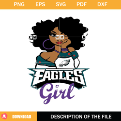 Eagles Girl SVG, Philadelphia Eagles SVG, Eagles Football SVG,NFL svg, NFL foodball