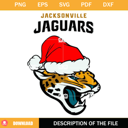 Jacksonville Jaguars Christmas SVG, NFL Christmas Logo SVG, Santa Hat Sport Logo SVG,NFL svg, NFL foodball