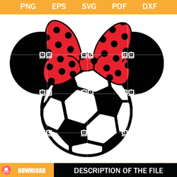 Minnie Football SVG, Soccer Disney SVG, Football Mickey SVG,NFL svg, NFL foodball