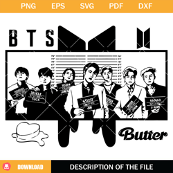 BTS Butter Svg, Band Music Svg, BTS Logo Svg, Menber BTS