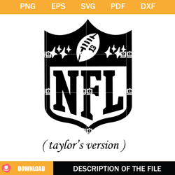NFL Taylors version SVG, Taylors Version Football SVG, Travis and Taylor SVG,NFL svg, NFL foodball