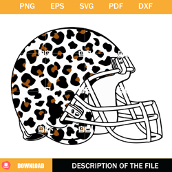 Helmet Football Leopard SVG, Helmet Leopard SVG,NFL svg, NFL foodball
