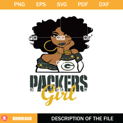 Packers Girl SVG, Green Bay Packers SVG, Football SVG,NFL svg, NFL foodball